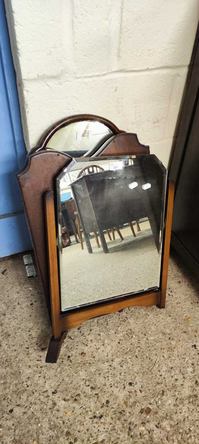 Triple dressing table mirror and one other