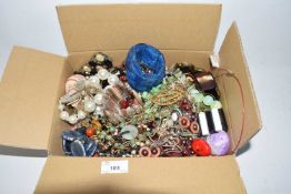 Box of assorted costume jewellery