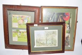 Three assorted framed prints