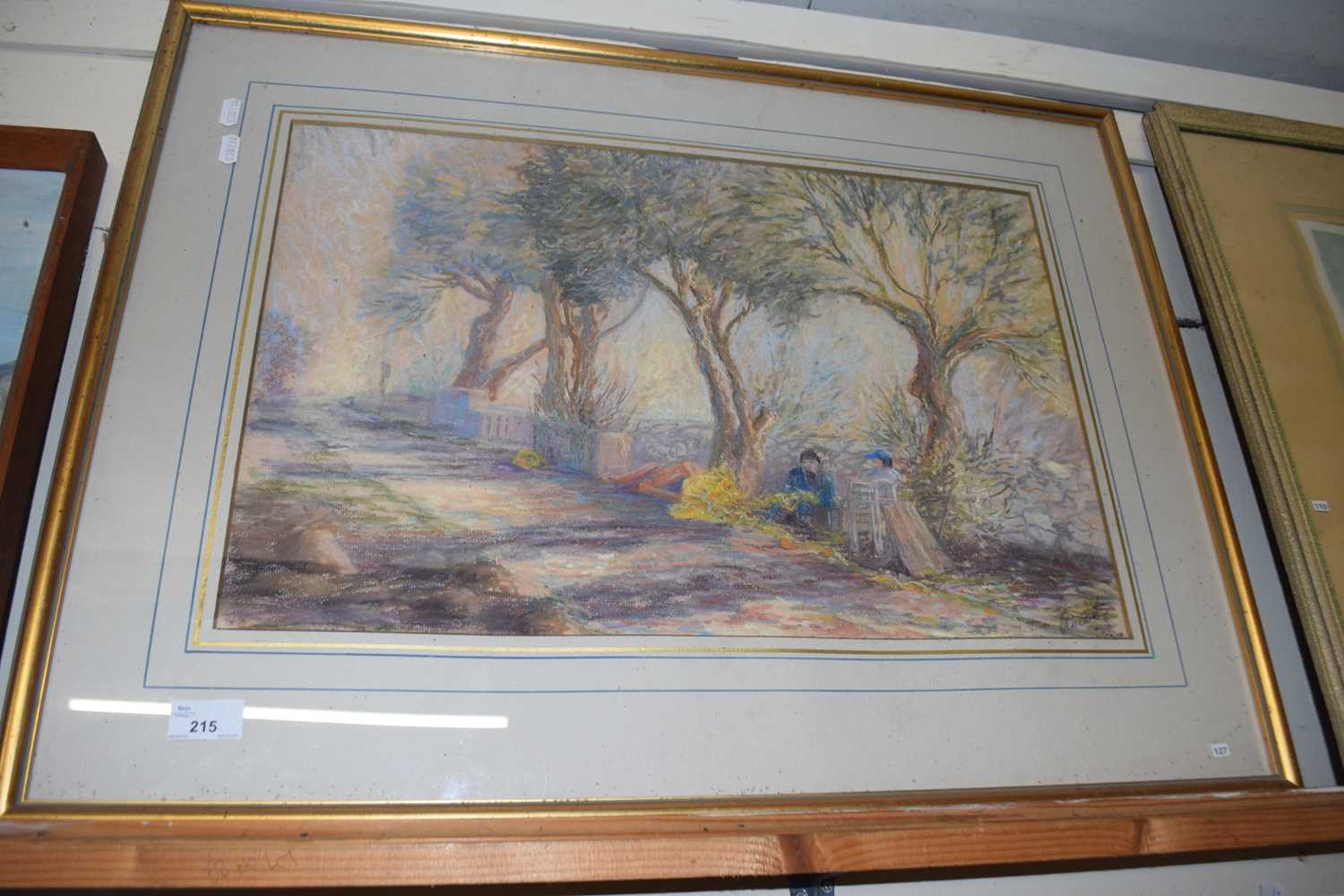 Vincent Amos, Greek Fisherman, pastel, framed and glazed