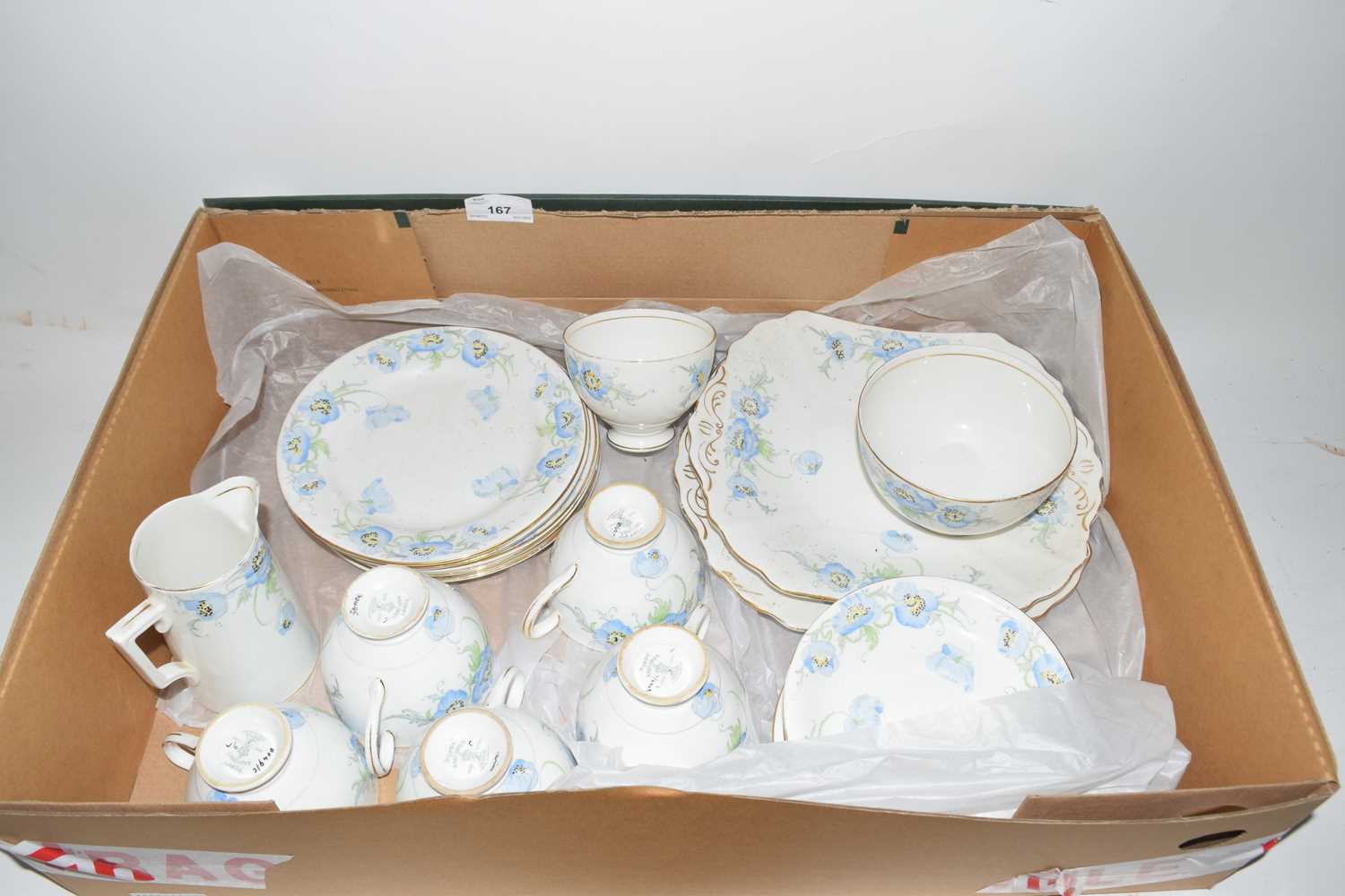 Quantity of Radfords poppy pattern tea wares