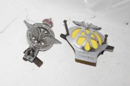 Mixed Lot: A vintage Civil Service Motoring Association car badge and an AA car badge