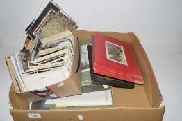 Mixed Lot: Various mounted coloured engravings, a large quantity of assorted postcards, an album