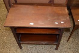 Small mahogany open front shelf, 67cm wide