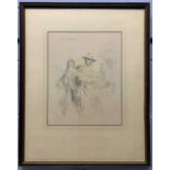 In the manner of Augustus John RA (1878-1961), a study of three woman gathered around a cradled