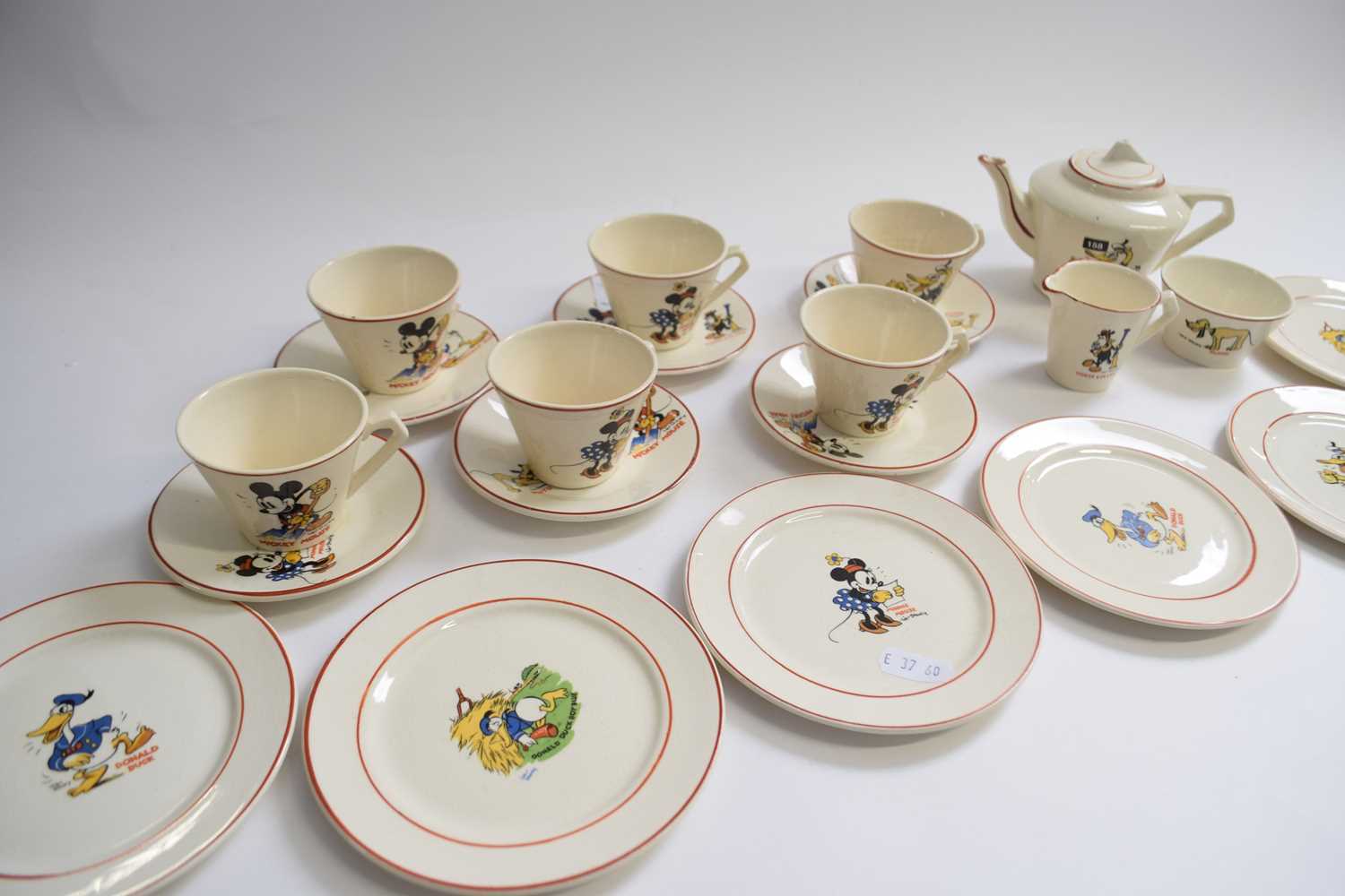Vintage Mickey Mouse childrens tea set - Image 2 of 2