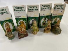Group of Wade nursery rhyme favourites figures in original boxes (5)