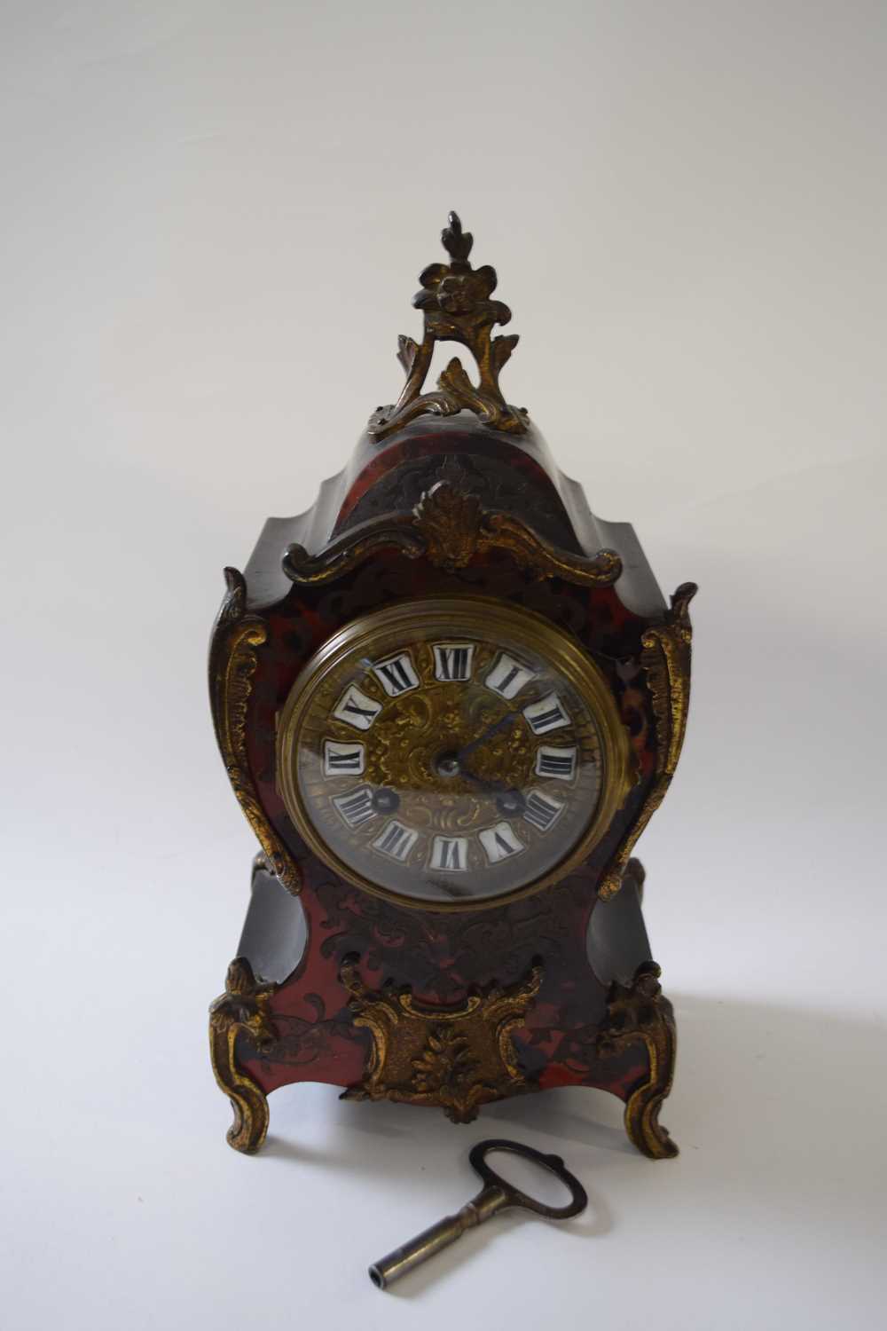 Late 19th Century Boulle clock complete with key