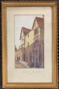 A.Weston (Brtitish, 20th century) "St Faith's Lane-Norwich-1933", watercolour, mounted, framed and