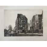 William Washington RBA (1885-1956), 'Quai de Conti, Paris', engraving, signed in pencil, plate