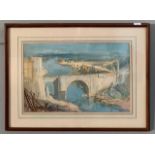 Cecil Arthur Hunt VPRWS RBA (British,1873-1965), 'The Bridge of Alcantara', Toledo, watercolour,