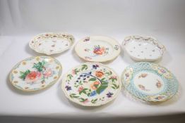 Mixed Lot: English ceramics including an early 19th Century Derby kidney shaped dish, further
