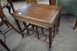 Early 20th Century mahogany combination flip top table or stool with music storage base raised on