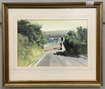 David Gilchrist (British, 20th century) 'Approach to Dale, Pembrokeshire', watercolour, signed,