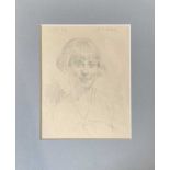 Reginald Grenville Eves RA (British, 20th century), portrait of a lady, pencil on paper, signed