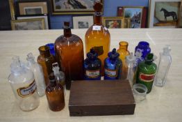 Collection of vintage chemists or apothecary jars, some bearing original labels together with a
