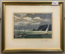 David Gilchrist (British, 20th century), 'Black Head near Whitehead, Co Antrim', pastel, signed in