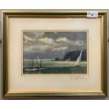 David Gilchrist (British, 20th century), 'Black Head near Whitehead, Co Antrim', pastel, signed in