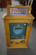 Vintage The Fivewin cabinet pinball machine, 78cm high