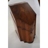 Georgian mahogany former knife box with later fittings converting it to a stationery cabinet with