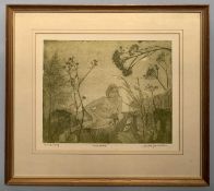 Dorothy Fairweather (British, 20th century) 'Meditation', artist's proof, signed in pencil,14x11.
