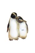Pair of penguins by Royal Doulton No HN133 (foot broken and re-stuck)