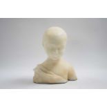 Marble bust of a young child, 20cm high (a/f)