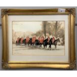 David Gilchrist (British, 20th century), 'Horse Guards on The Mall, London', watercolour and