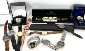 Mixed lot of various wrist watches including an Avia and Kurgbaumen and services