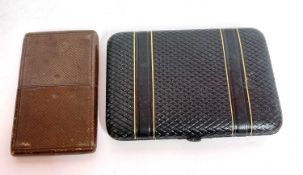 Two Victorian/Edwardian leather card cases (2)