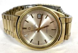 An Omega Seamaster 168.022 automatic calibre 564 gents watch, the watch has a gold plated case and