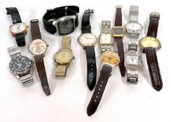 Mixed lot of various wrist watches, makers include Lanco, Sekonda, Oris and Felca