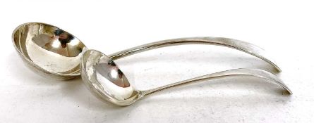 A late Victorian silver Old English pattern ladle, 1898, makers mark for Josiah Williams & Co