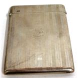 A George V card case with banded engine turned decoration, Chester 1922 by Cohen & Charles,