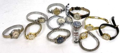 Mixed lot of ladies wrist watches, makers of which include Ingosol, Seiko, Smiths and Eterna
