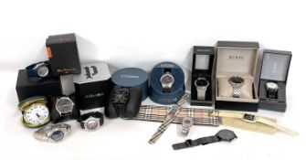 Mixed lot of various wrist watches, some of which are boxed, makers include Pulsar, Citizen,