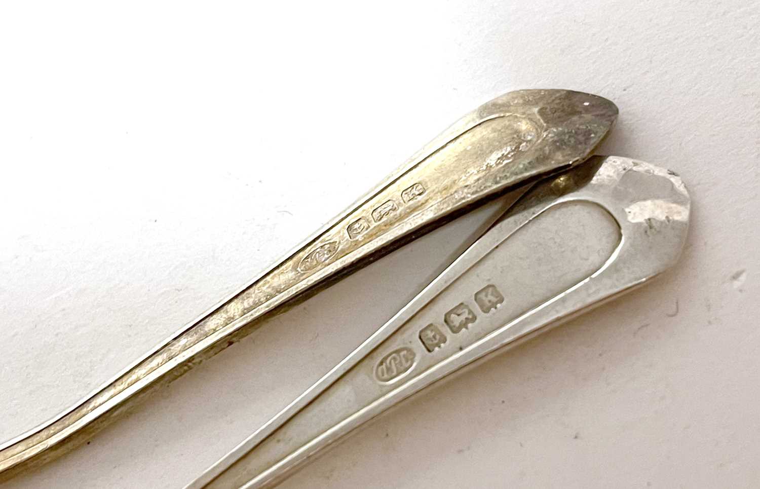 A cased set of six silver George V teaspoons, hallmarked for Birmingham 1934, makers mark for Arthur - Image 5 of 5