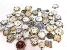 Mixed lot of various wrist watches, included in the lot is a yellow metal ladies watch stamped 750