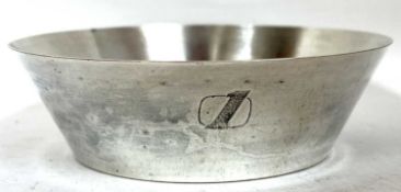 A Christian Dior shallow dish of plain polished circular tapering form, 11cm diameter