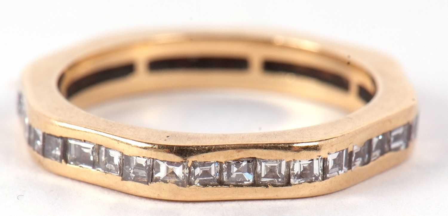 A diamond eternity ring, the full hoop ring set with princess cut diamonds, total estimated - Image 2 of 7
