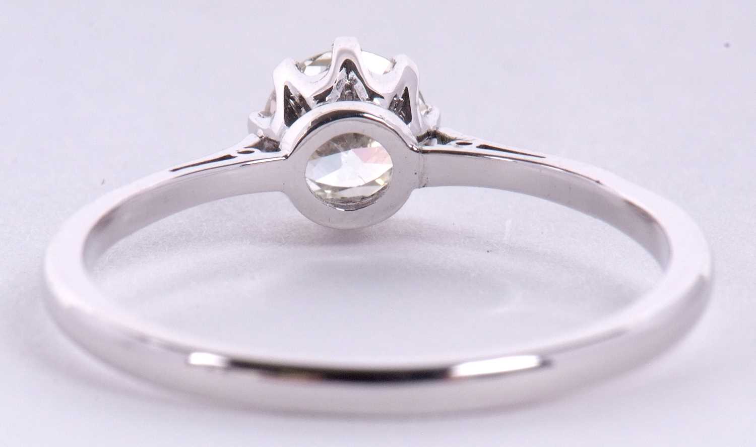 A diamond solitaire ring, the round brilliant cut diamond, estimated approx. 0.45cts, claw mounted - Image 4 of 7