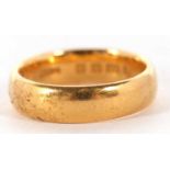 A 22ct wedding band, London 1929, size L, 7g