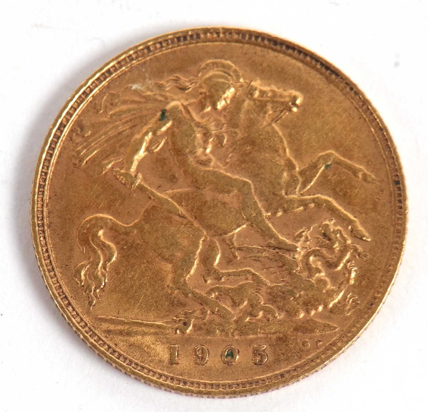 A 1905 half sovereign, 4g