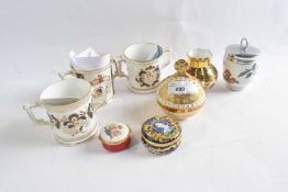 Group of Royal Crown Derby commemoratives including an HM Queen Elizabeth II 90th birthday loving