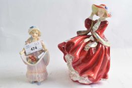 Royal Doulton figure of Top of the Hill, HN1834 together with a figure of Lucy Ann