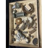 Box containing shell/bomb fragments from the blitz