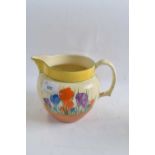 A Clarice Cliff crocus pattern jug