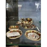 Quantity of Royal Crown Derby wares including miniature coffee pot and cover, an Imari miniature cup