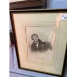 Portrait of a Gentleman, signed Truly Yours, J B Cume?, pencil on paper, 14cm wide, framed and