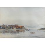 British School, circa 20th century, 'Alnmouth Bay', watercolour, indistinctly signed, 9.5x13ins,